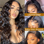 Glueless Loose Wave 13x6 Lace Front Wig With Crystal HD Lace Human Hair Wig