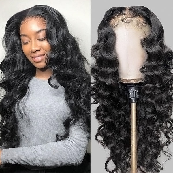 Glueless Invisible HD 13x4 Lace Front Wig High Density Loose Wave  Human Hair Wigs