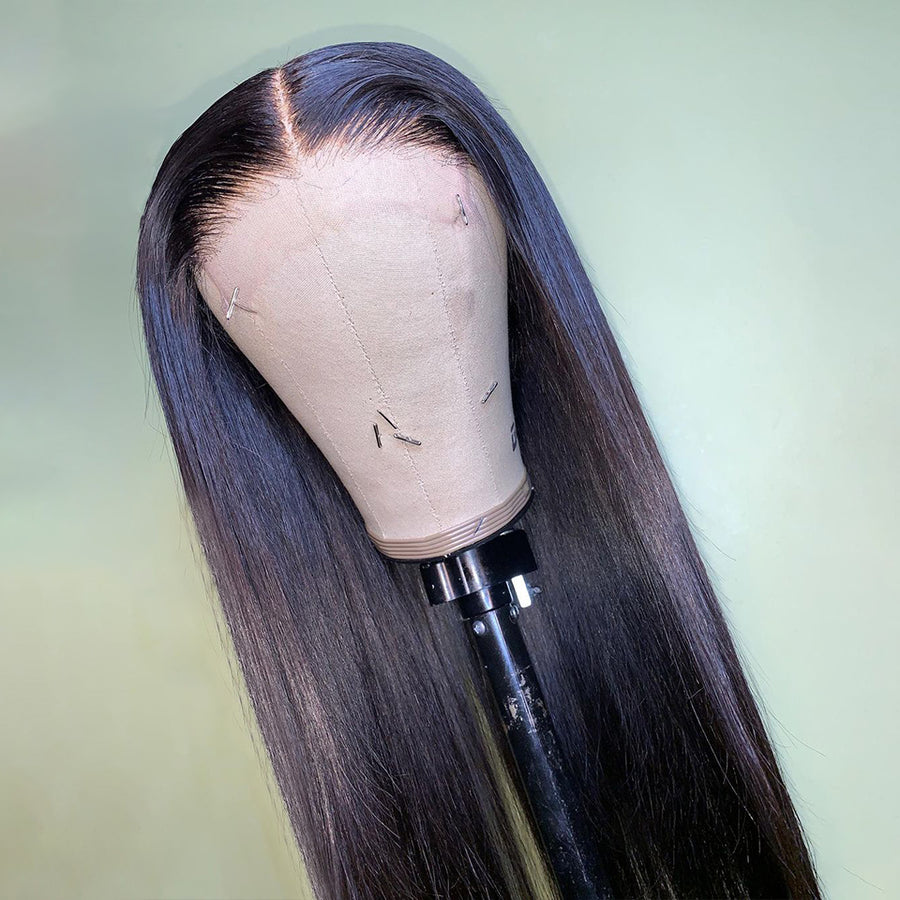 Glueless Invisible HD Lace Straight 13x6 Lace Front Wig 4x4 Lace Human Hair Wig Natural Hairline With Baby Hair