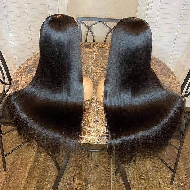 Glueless Invisible HD Lace Straight 13x6 Lace Front Wig 4x4 Lace Human Hair Wig Natural Hairline With Baby Hair