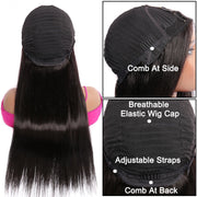 Upgraded Durable V Shape Glueless Wig Human Hair Straight Beginner Friendly Natural U Part Wig