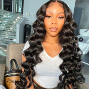Clearance Sale| Loose Wave Glueless 5x5 Closure HD Lace Human Hair Wig Natural Crimps Curls
