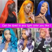 Silver Grey Colored Lace Front Human Hair Wigs For Women Cosplay Barbie Colored Straight Lace Front Wig HD Lace Frontal Wigs