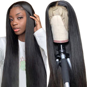 4x4 13x4 Transparent Invisible Lace Wig Real HD Lace Straight Human Hair Wigs 220% Density