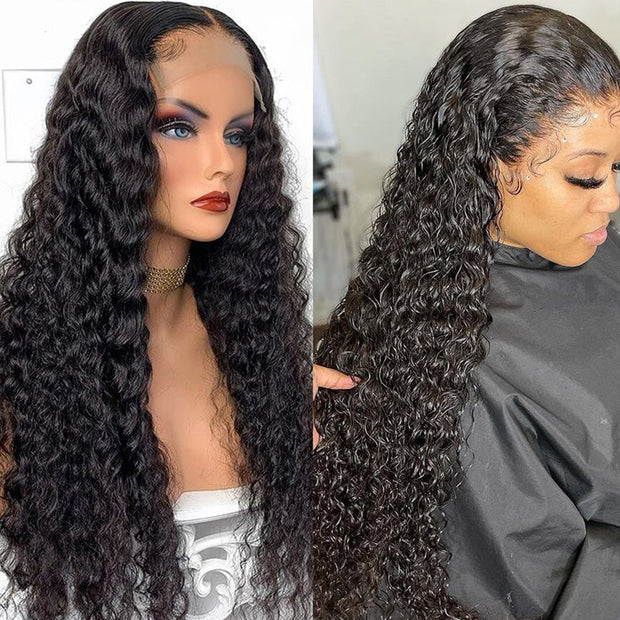 13x4 HD Lace Front Human Hair Wigs Super Affordable Curly Wig Pre Bleached Pre Plucked 180% Density