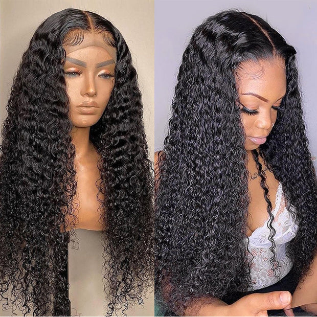 13x4 HD Lace Front Human Hair Wigs Super Affordable Curly Wig Pre Bleached Pre Plucked 180% Density