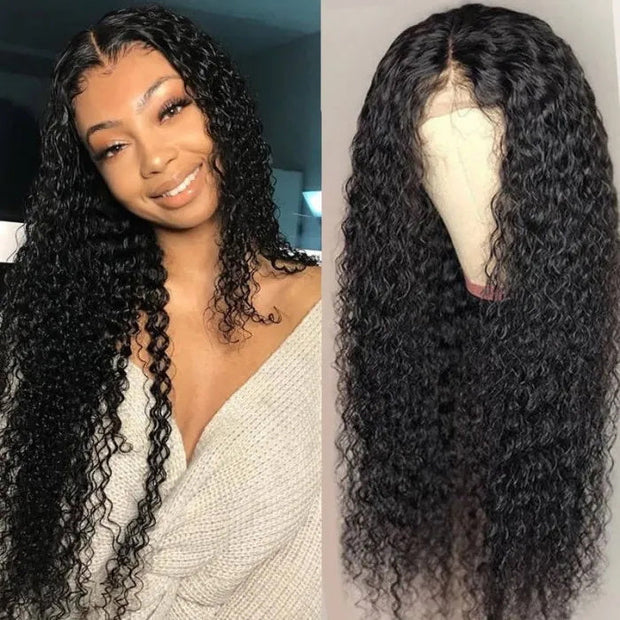 13x4 HD Lace Front Human Hair Wigs Super Affordable Curly Wig Pre Bleached Pre Plucked 180% Density