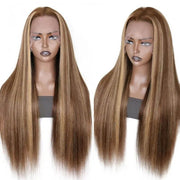 Piano Honey Blonde HighLight Wig 13x4 HD Lace Straight Hair Wig For Women 100% Human Hair Wigs
