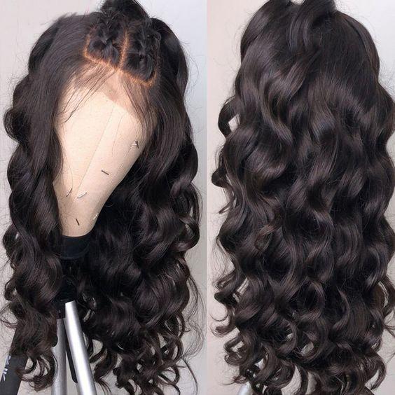 Glueless Loose Wave 13x6 Lace Front Wig With Crystal HD Lace Human Hair Wig