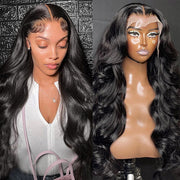 Body Wave 13x4 Lace Frontal Wig Hand Tied Human Hair Lace Wig 220% Density