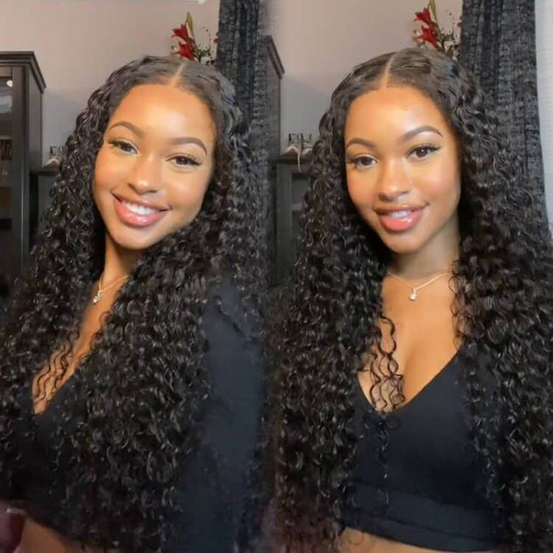 Type 4C Hairline Wig Deep Curly Hair Invisible HD Lace Front Human Hair Wigs With Curly Edges