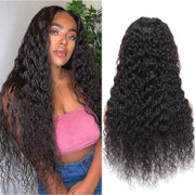 Lace Frontal Human Hair Water Wave Wig 13x4 Natural Color Wigs With Natural Hairline