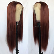 Reddish Brown Hair Straight Wigs 13x4 HD Lace Front Wig Glueless Affordable Human Hair Lace Wigs