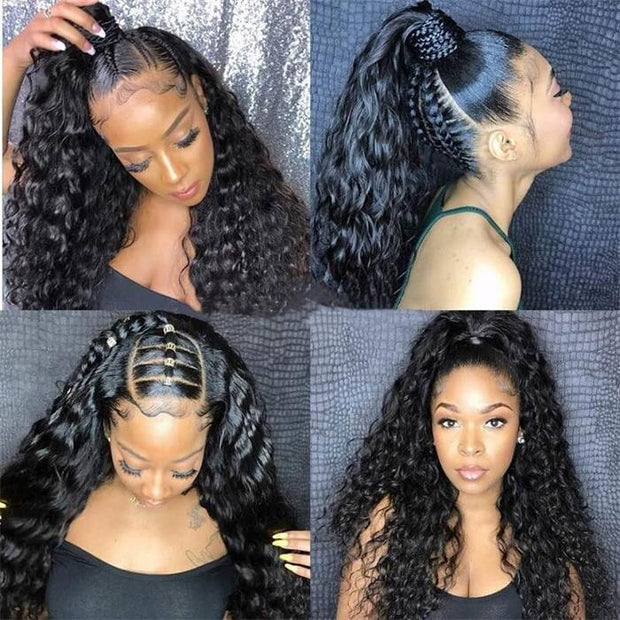 Water Wave 13x4/13x6 HD Lace Frontal Wig Natural Pre Plucked Headline 100% Virgin Human Hair Wigs