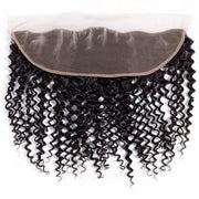 Brazilian Kinky Curly Hair 4 Bundles With Lace Frontal 100% Virgin Human Hair Weaves