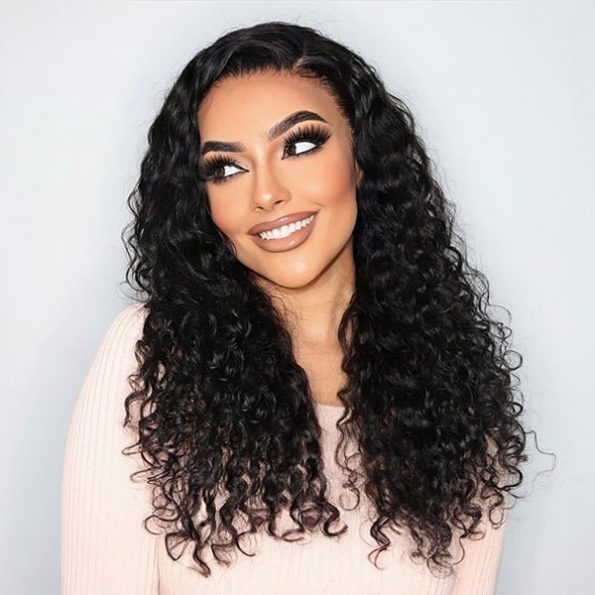 50% OFF|16'' To 26'' Water Wave Human Hair 8X5 13x4 360 Lace Frontal Wig 180% Density