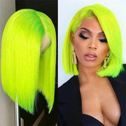 Barbie Colored Straight Hair Bob Wig Short 13x4 HD Lace Human Hair Wigs Pre-Plucked Hairline