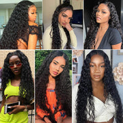 Water Wave 13x4 HD Lace Front Wigs 220% Density Natural Looking Wigs Affordable Black Human Hair Wigs For Women