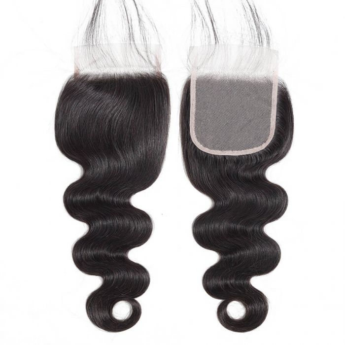 4x4 HD Lace Closure Brazilian Body Wave Hair Natural Color 100% Virgin Hair 10-20 Inch