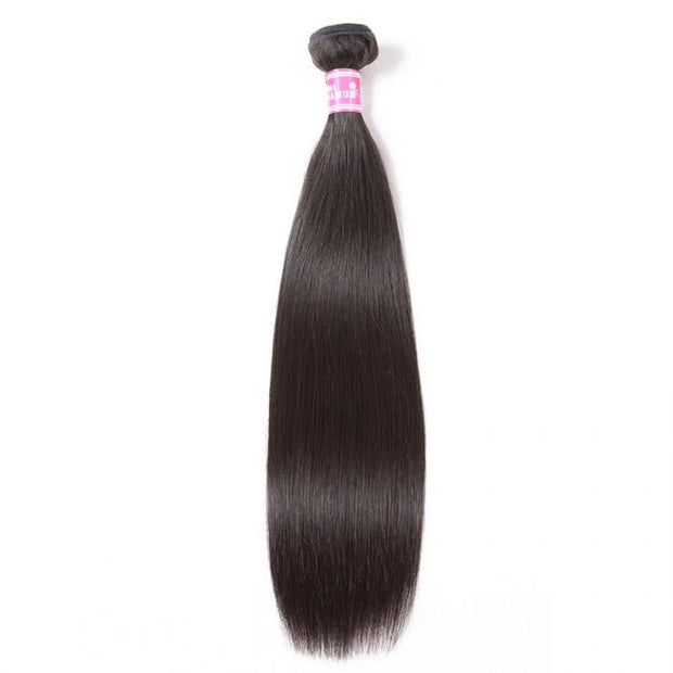 Brazilian Straight Virgin Hair 1 Bundles Deal Double Weft Hair Weaves