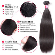 Brazilian Straight Virgin Hair 3 Bundles Unprocessed 100% Human Hair Weave