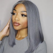 Colored Straight Hair Bob Wig Short 13x4 HD Lace Human Hair Wigs Pre-Plucked Hairline