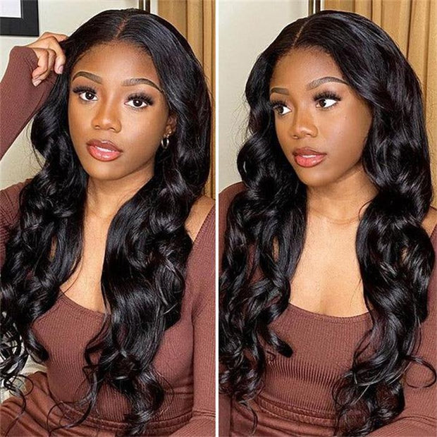 13x4 Transparent Lace Front Wigs Human Hair Wigs Pre Plucked Natural Hairline 220% Density