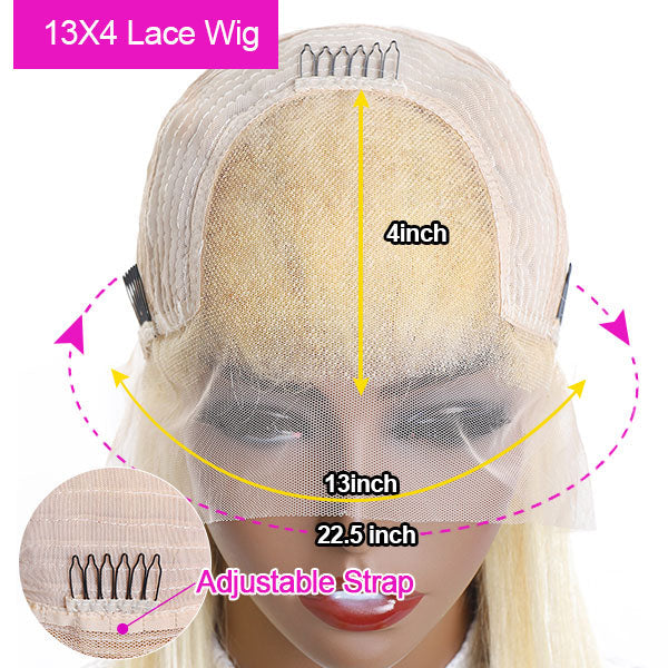 613 Blonde HD Transparent Body Waves 13*4 Lace Front Human Hair Wig