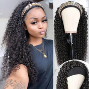 Curly Headband Wigs Human Hair With Thickness and Natural Texture Wig