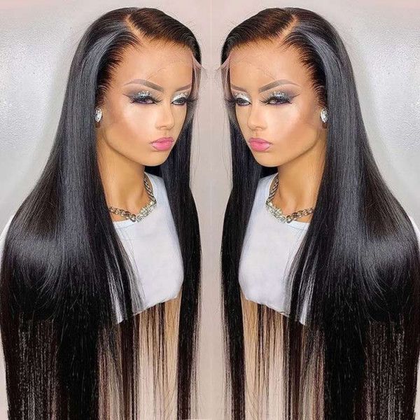Straight Hair Transparent HD Lace Wigs Pre Plucked 13x4 13x6 Lace Front Human Hair Wigs For Women