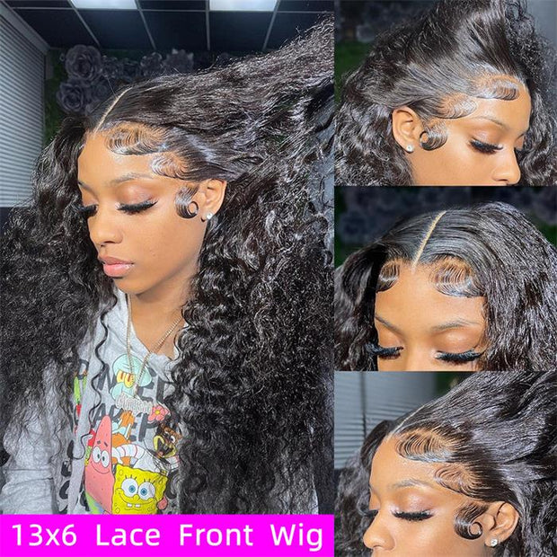 BOGO SALE|Deep Wave 13X6 Lace Front Wig Human Hair Wigs Pre Plucked With Baby Hair