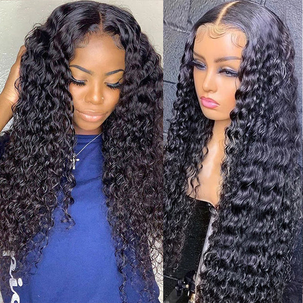 BOGO SALE|Deep Wave 13X6 Lace Front Wig Human Hair Wigs Pre Plucked With Baby Hair