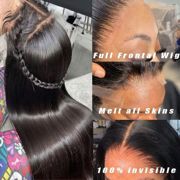 Full Lace Wig Transparent Lace Human Hair Wigs Pre Plucked Natural Hairline