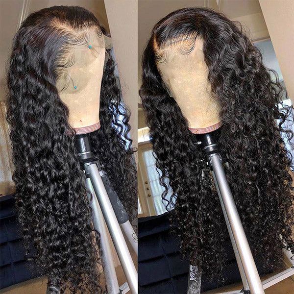 [US SHIP in 24H]Bleached Knots Deep Wave 13x6 Full Lace Frontal Wig Realistic Invisible Lace Human Hair Wigs  Flash Sale