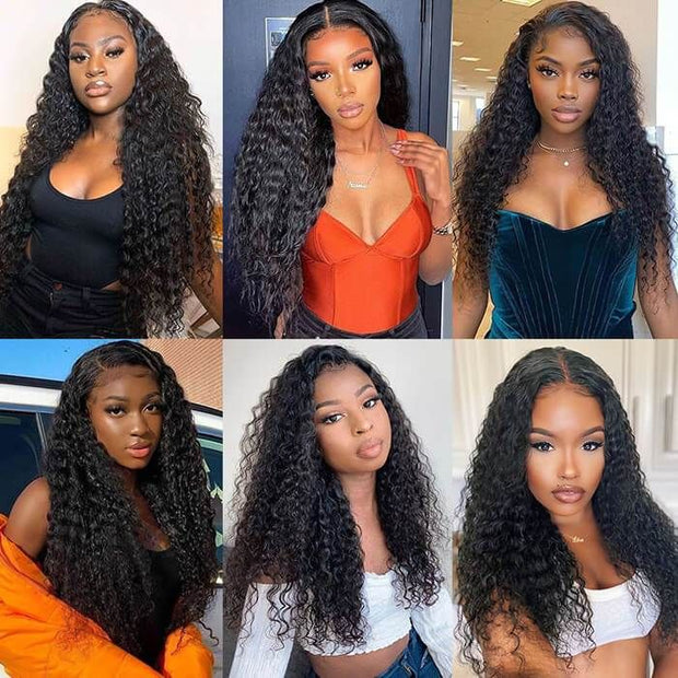 Bleached Knots 13x6 Full Lace Frontal Wig Realistic HD Lace Deep Wave Human Hair Wigs