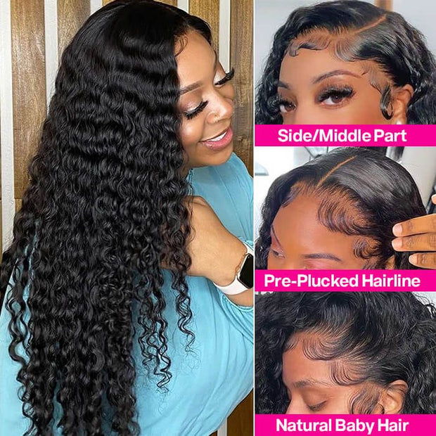 Skin Melt HD Lace Wigs Human Hair Deep Wave 13x4/13x6 Transparent Lace Wigs For Black Women