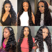 Loose Deep Wave 4x4/13x6 Lace Frontal Wig Pre Plucked With Baby Hair Brazilian Human Hair Wigs