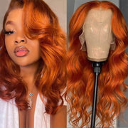 BOGO SALE|13x4 HD Lace Front Wig 14-24 Inch Ginger Colored Straight&Body Wave Human Hair Frontal Wigs