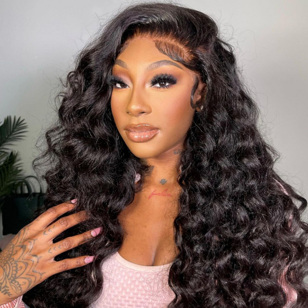 Clearance Sale| Loose Wave Glueless 5x5 Closure HD Lace Human Hair Wig Natural Crimps Curls
