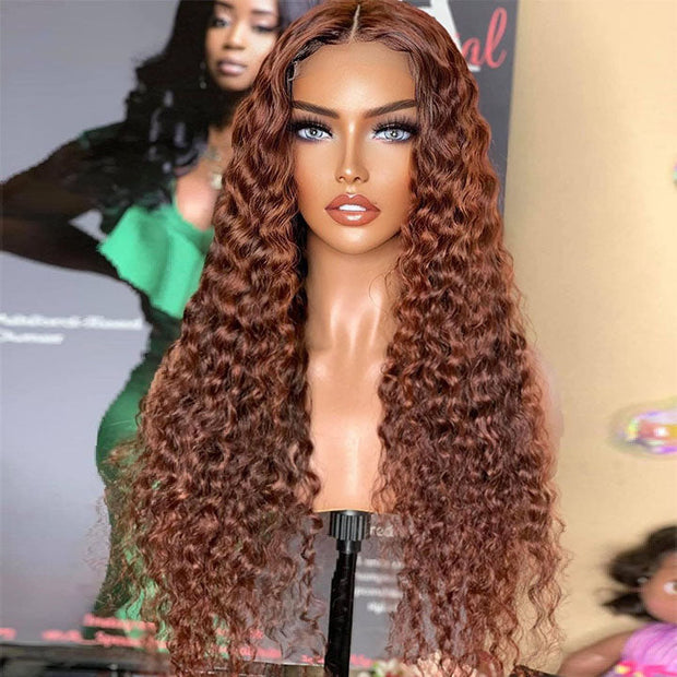 BOGO SALE|Chocolate Brown Human Hair Wigs 13x4 HD Lace Front Colored Wig For Women
