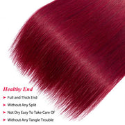 Burgundy Ombre Hair 1B/99J Straight Human Hair 3 Bundles 100% Virgin Hair Weave