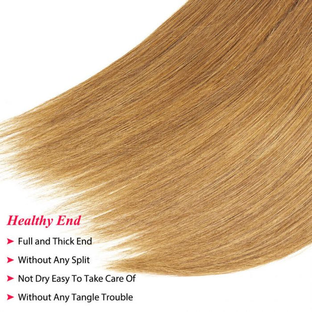 Ombre 1B/30 Brazilian Straight Hair 3 Bundles 10A Unprocessed Virgin Hair