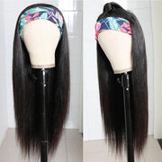 Straight Headband Wig Human Hair Half Wig Convenient and Zero Skill Needed