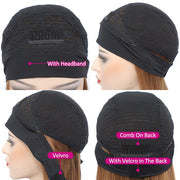 #27 #30 Ombre Body Wave Headband Wigs Human Hair Quick & Convenient Headband Color Wig