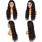 100% Human Hair Headband Wigs, Effortless and Convenient Install Headband Half Wig