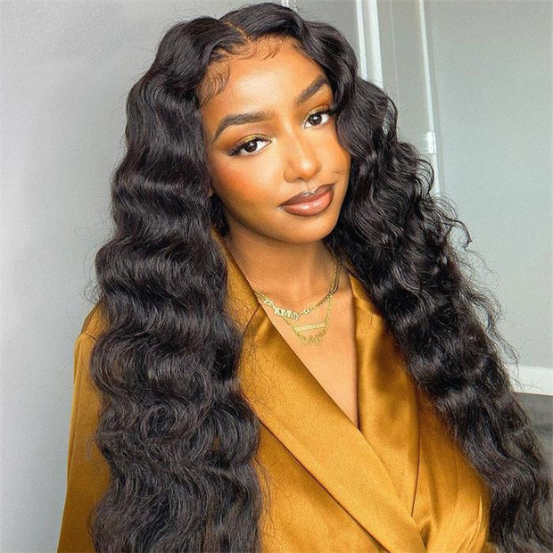 13x4/13x6 Invisible HD Lace Front Human Hair Wigs For Women 220% Density Loose Deep Wave Transparent Lace Wig With Baby Hair