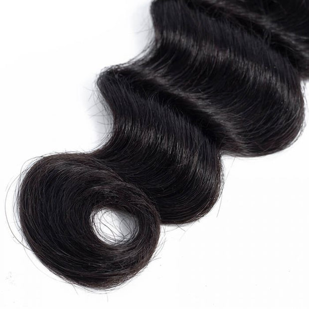 Brazilian Loose Deep Wave Hair 3 Bundles 100% Unprocessed Human Virgin Hair Weave