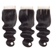 10A Unprocessed Human Hair Weave 4 Bundles With 4x4 Lace Closure Brazilian Body Wave