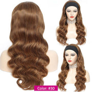 #27 #30 Ombre Body Wave Headband Wigs Human Hair Quick & Convenient Headband Color Wig