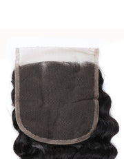 Loose Deep Wave Bundles with Closure Peruvian Hair Bundles with Closure Remy 100% Human Hair Bundles with 4X4 lace Closure